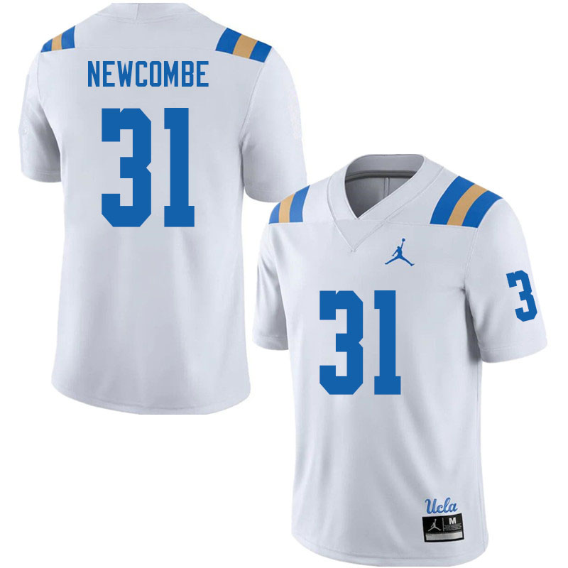Jordan Brand Men #31 Isaiah Newcombe UCLA Bruins College Football Jerseys Sale-White - Click Image to Close